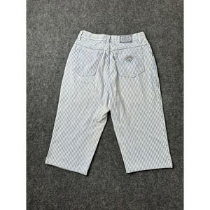 Womens Jeans Levi's Native Blue White Stripe High Rise Cropped Denim, Size 9